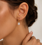 Crystal Drop Hoops