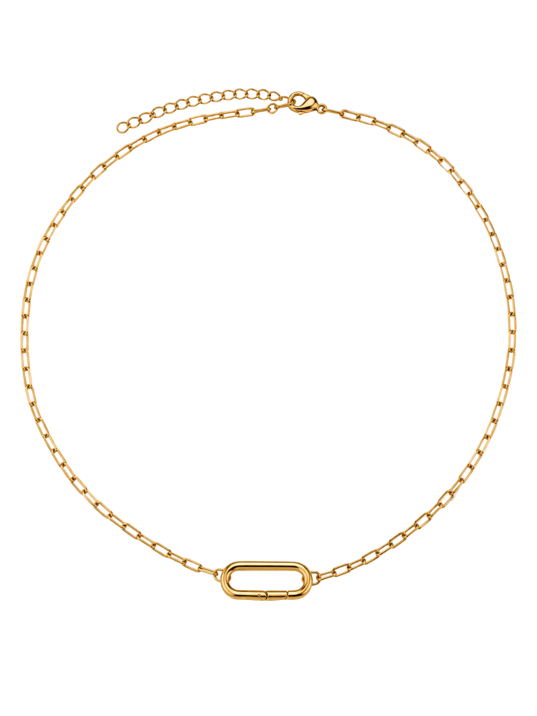 Signature Necklace Paperclip Rectangular Clasp