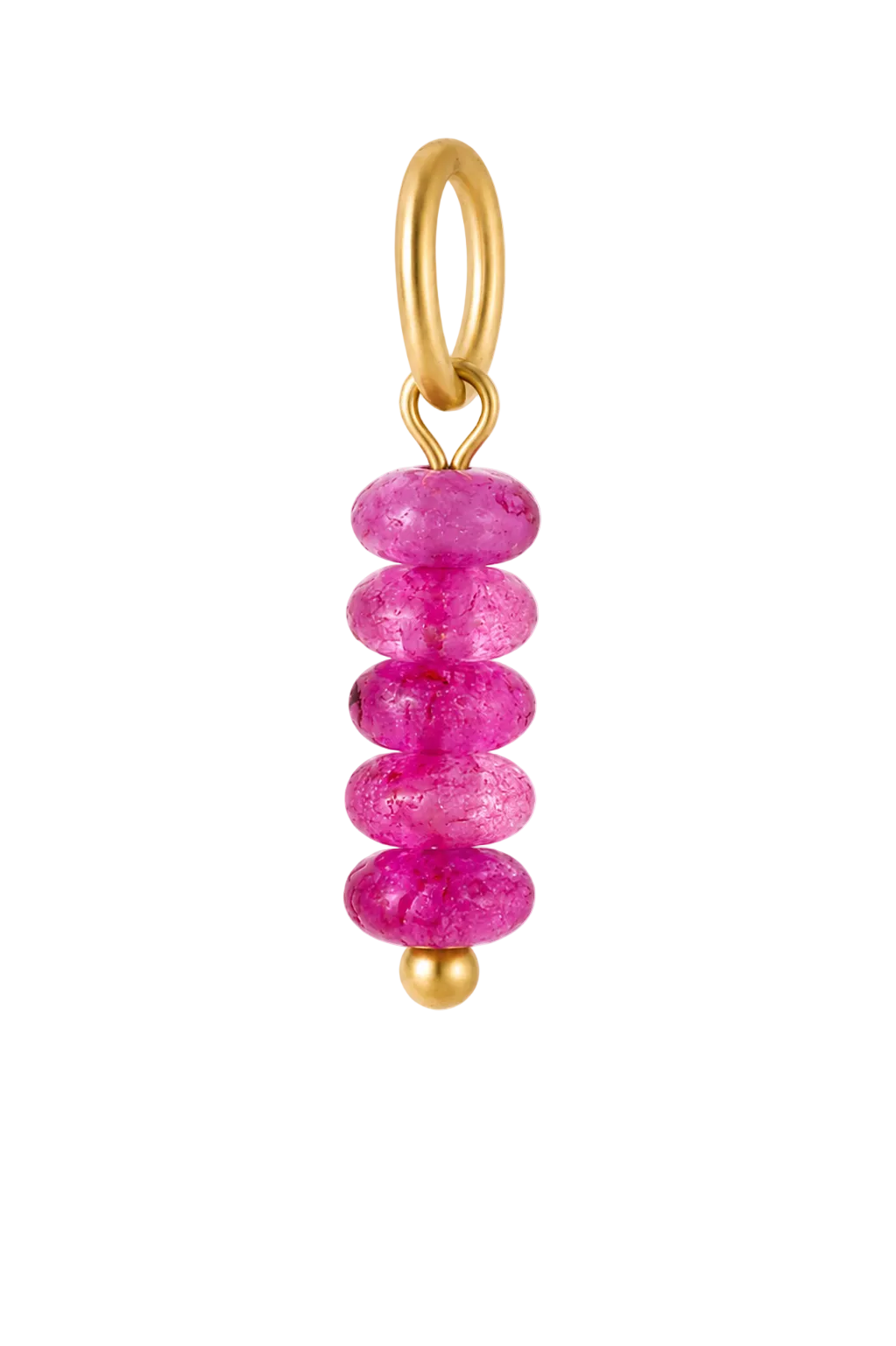 Fuchsia Natural Stone Charm