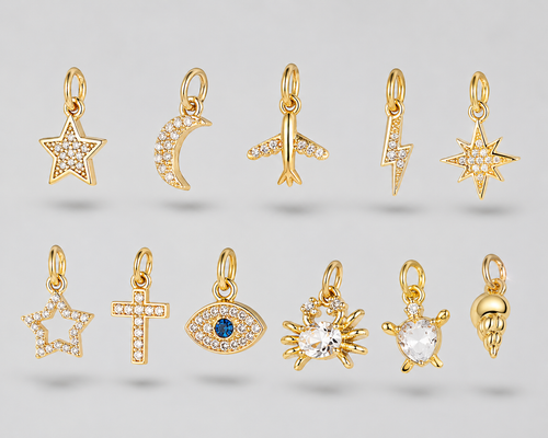 Crab Charm 18k Gold Plated