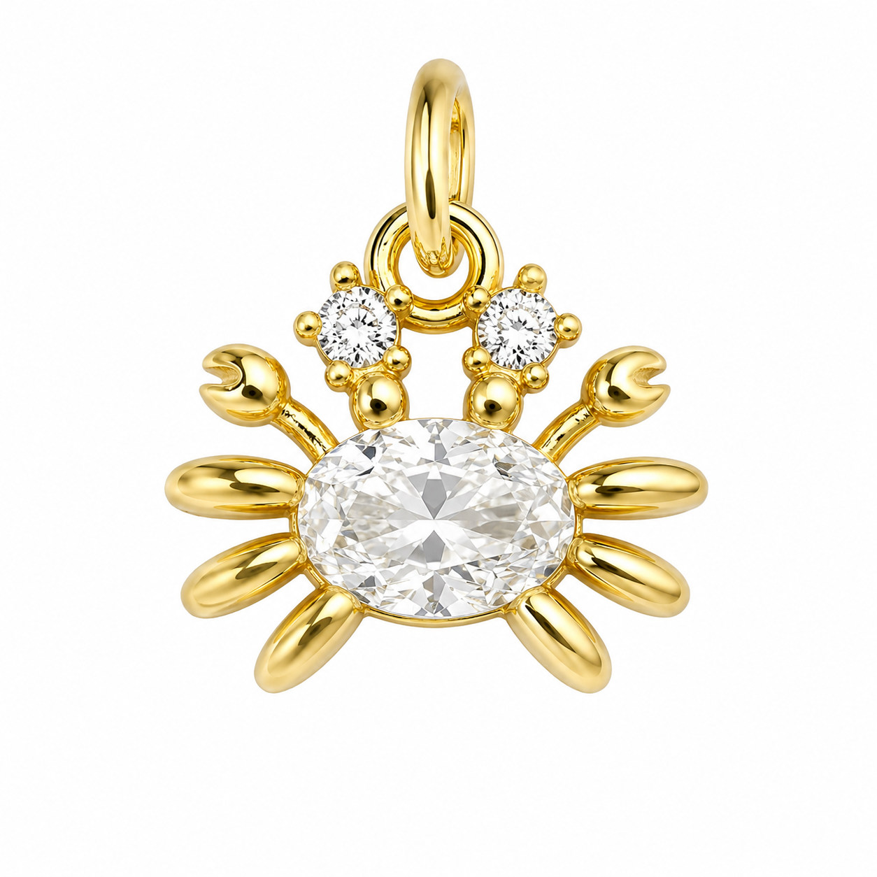 Crab Charm 18k Gold Plated
