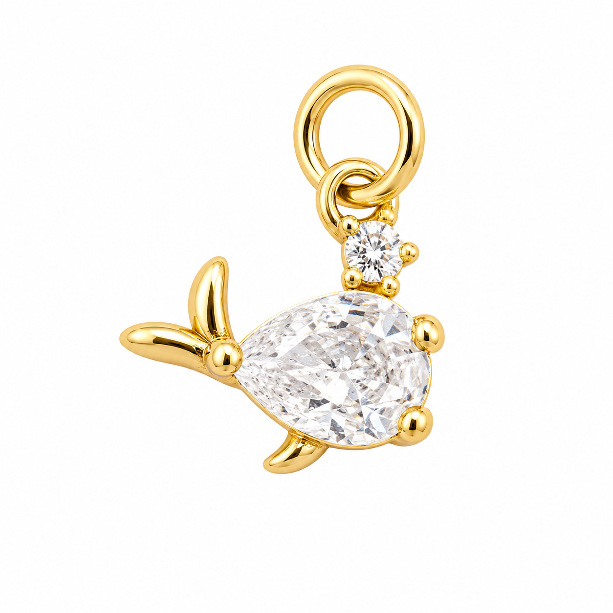 Whale Charm 18k Gold Plated