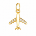 Airplane Charm 18K Gold Plated