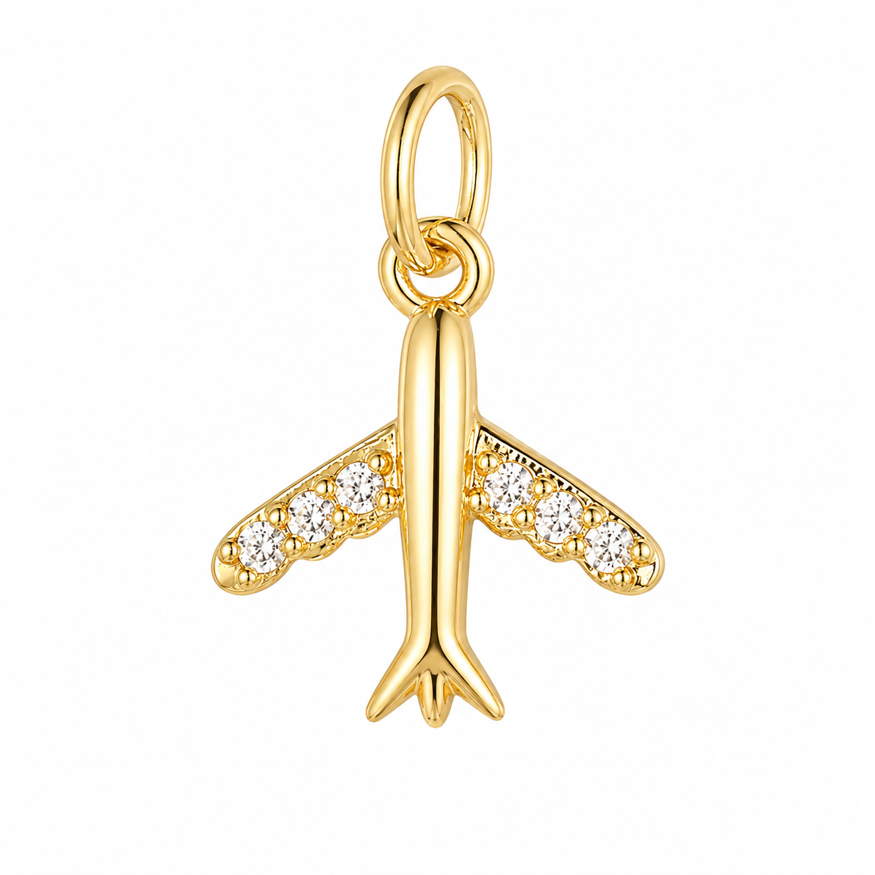 Airplane Charm 18K Gold Plated