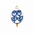 Blue and White Ceramic Charm
