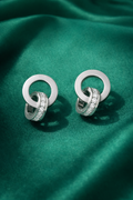 Crystal Double Circle Earrings