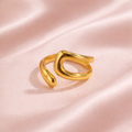 Gold Asymmetrical Open Ring