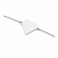 Big Heart Bracelet Silver Engraved
