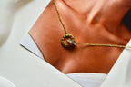 Gold Double Circles Necklace