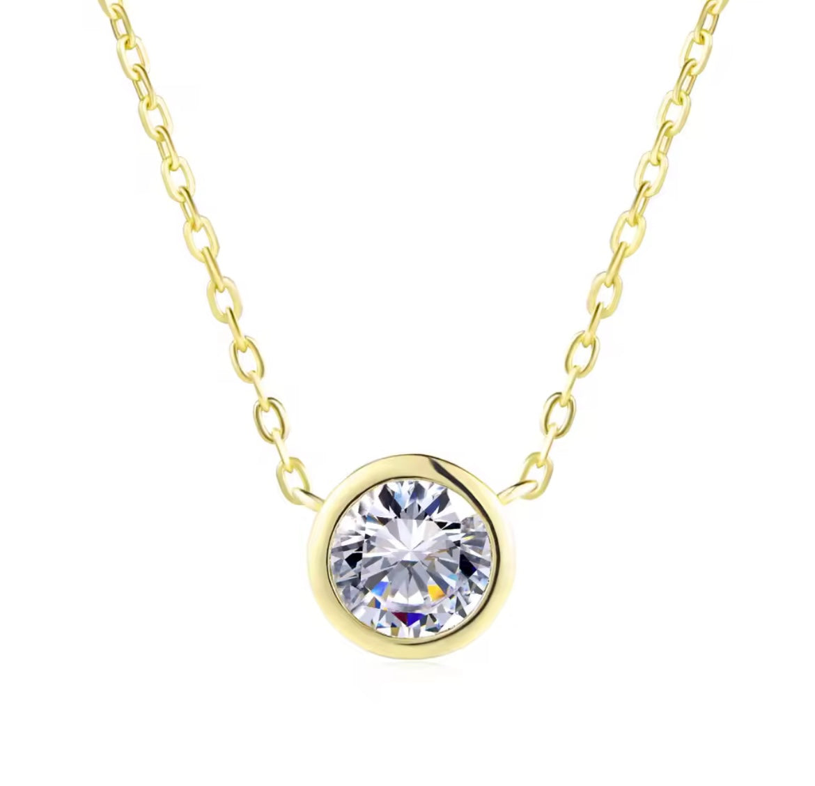 Solitaire Zircon Pendant