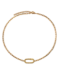 Signature Necklace Paperclip Rectangular Beaded Clasp