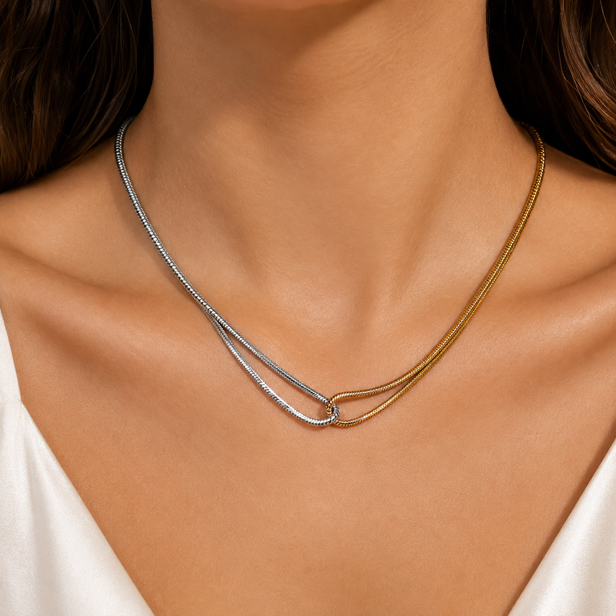 Amoura Mixed Metal Necklace