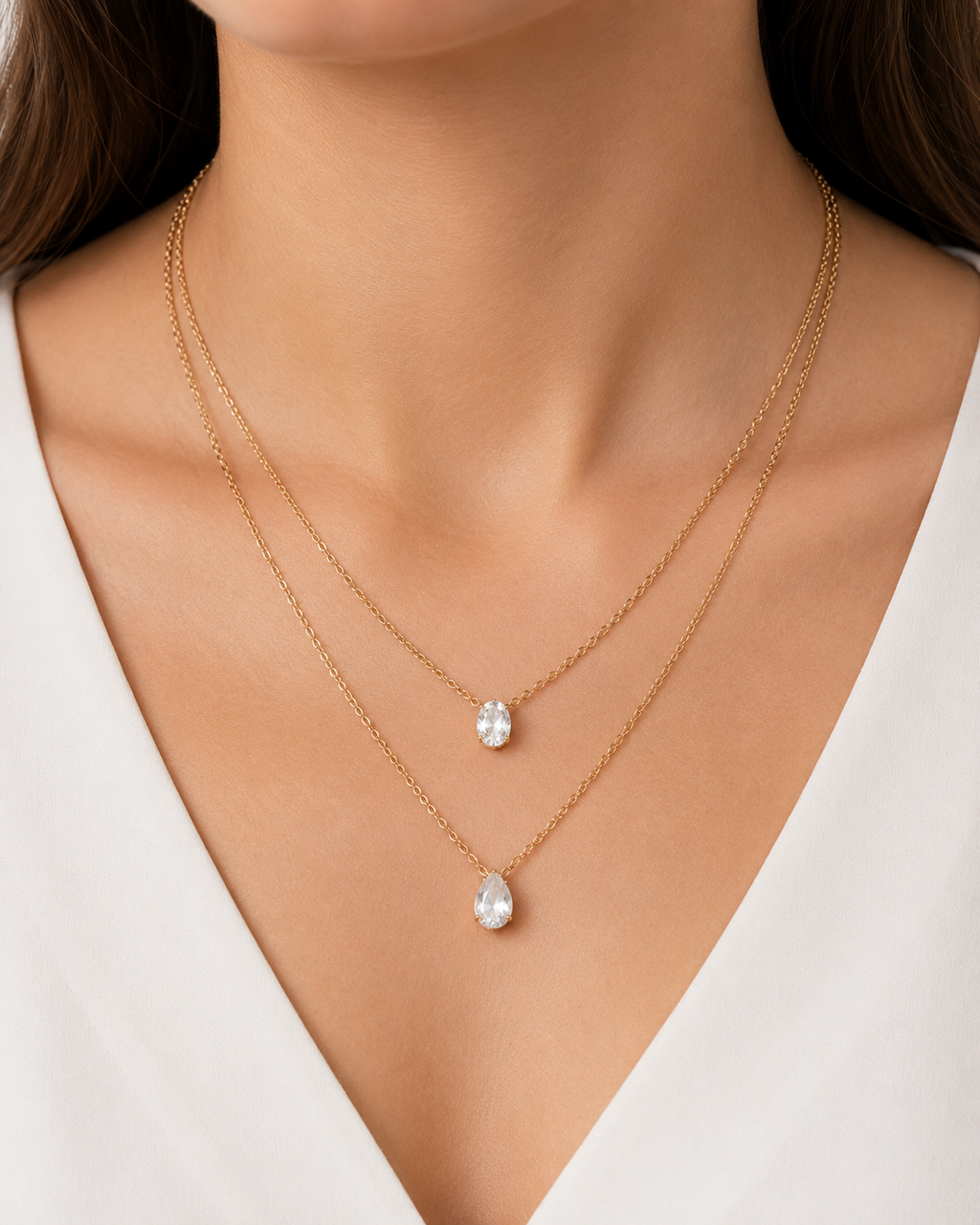 Twin Drop Necklace
