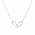 Interlock Silver Necklace