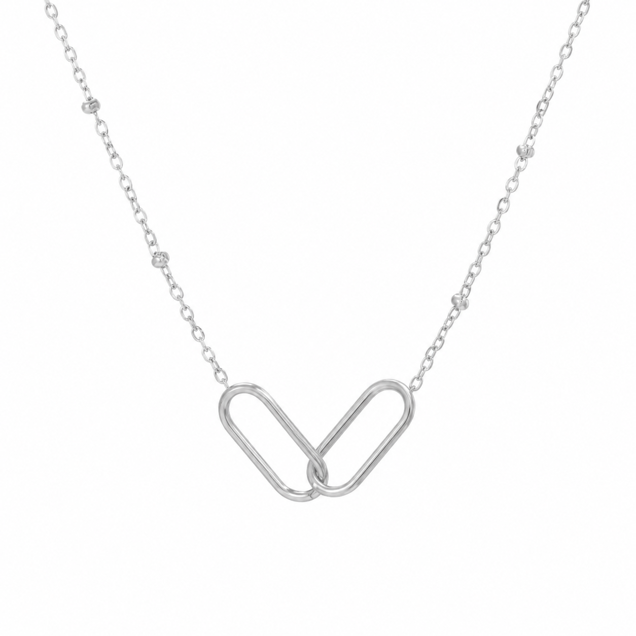 Interlock Silver Necklace