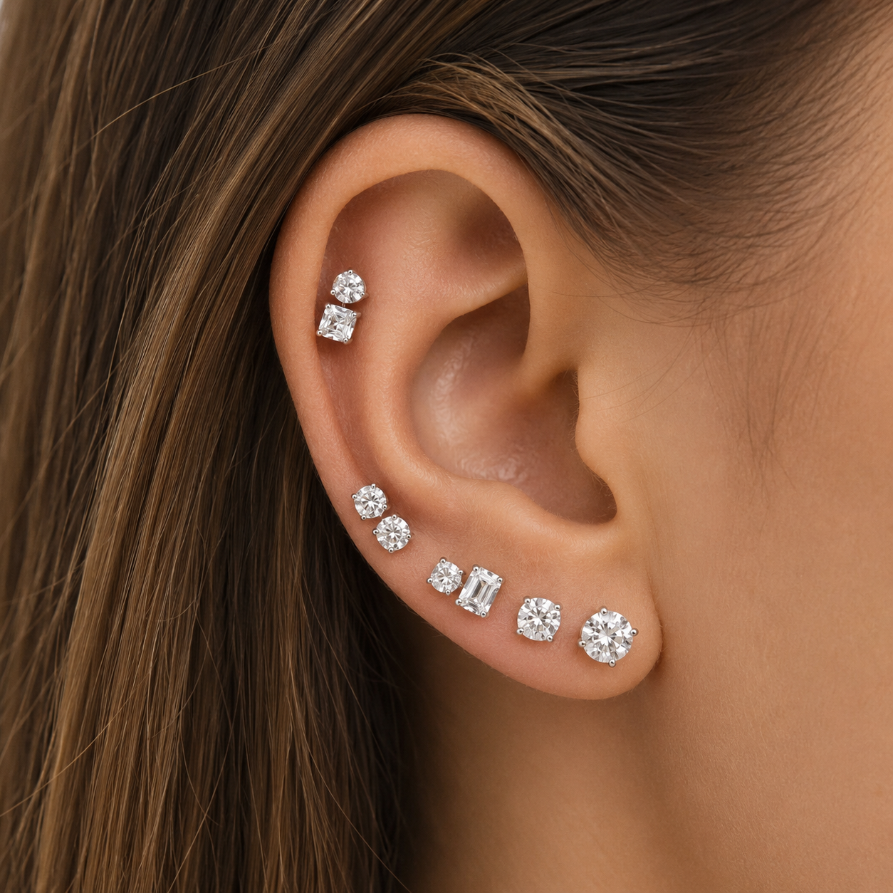 Zircon Duo Stud - 1 Piece