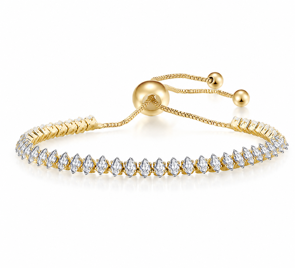 Diamond Shape Zircon Tennis Bracelet