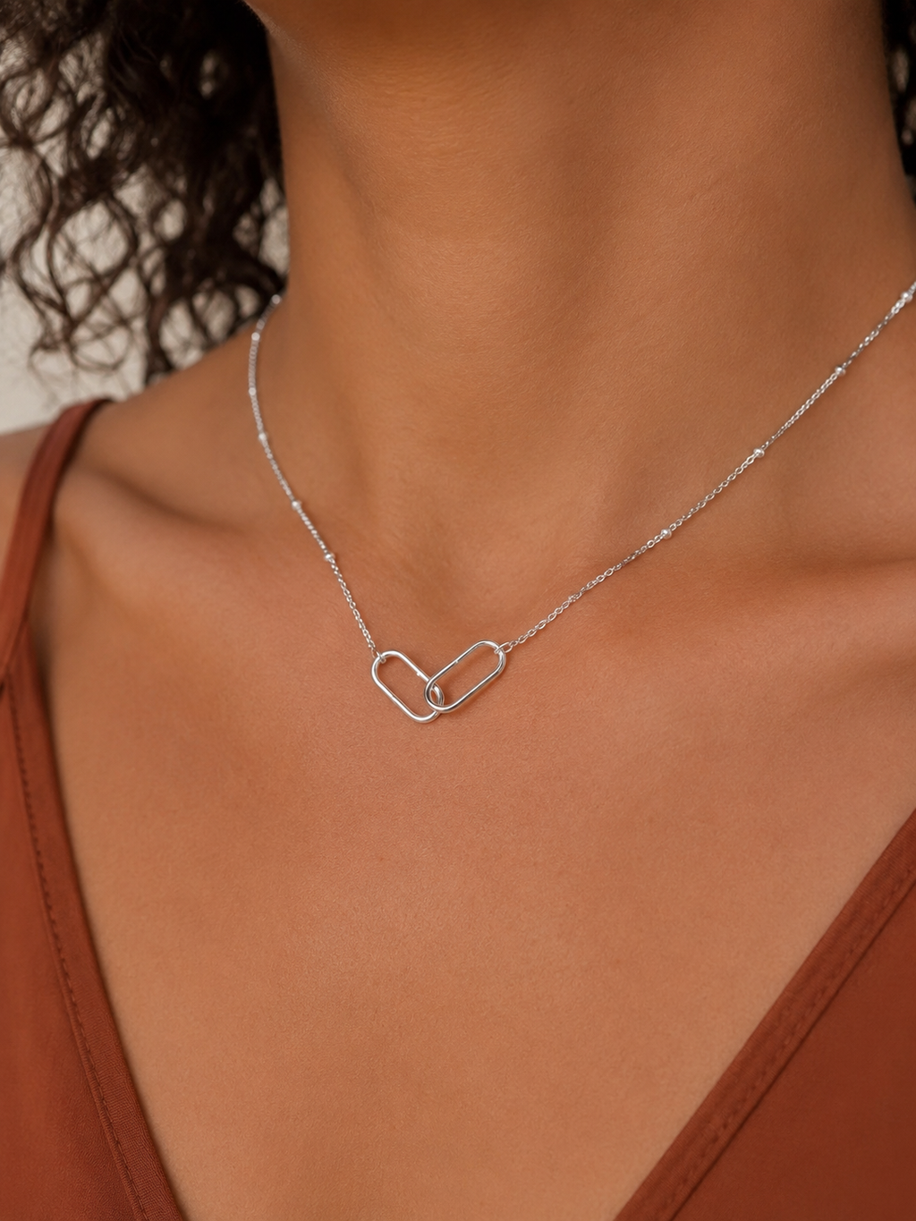 Silver Link Necklace