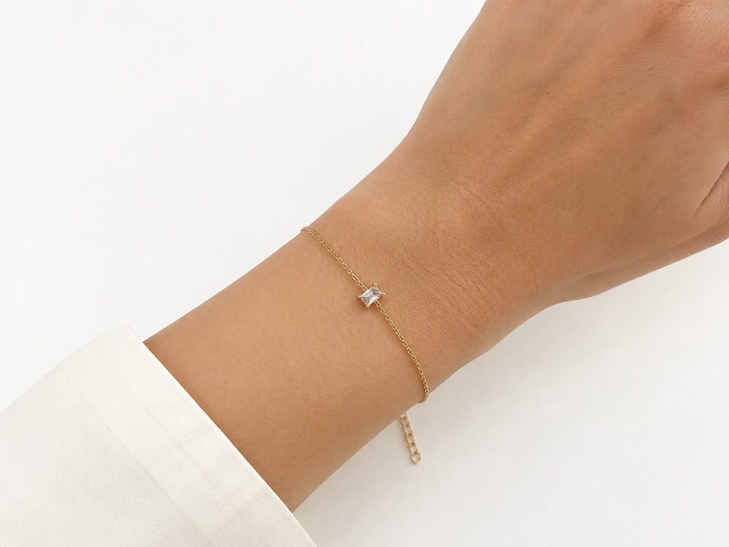 Square Cut Zircon Bracelet