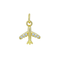 Airplane Zircon Charm