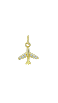 Airplane Zircon Charm