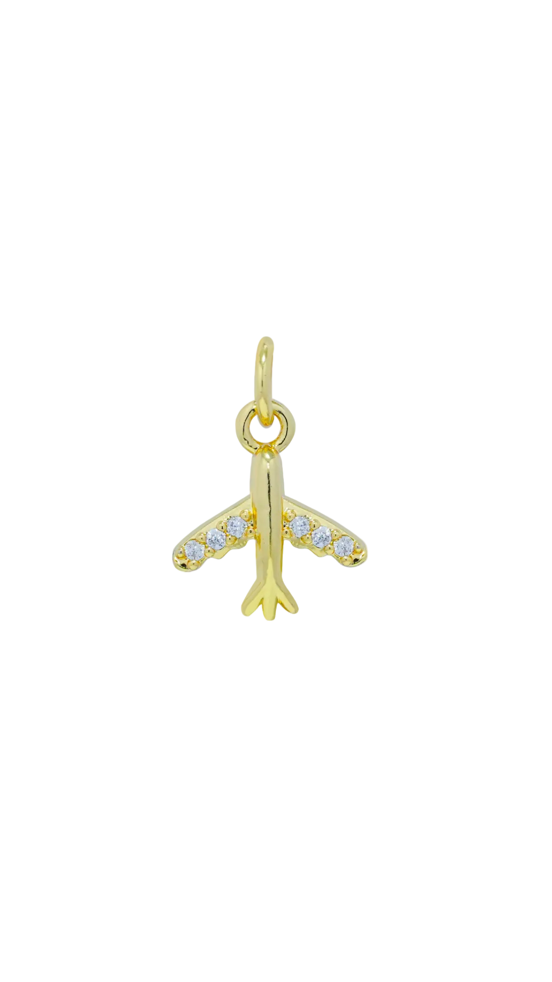 Airplane Zircon Charm