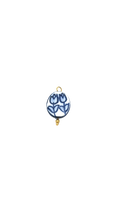 Mini Porcelain Blue Tulip Charm