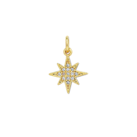 Golden North Star Charm