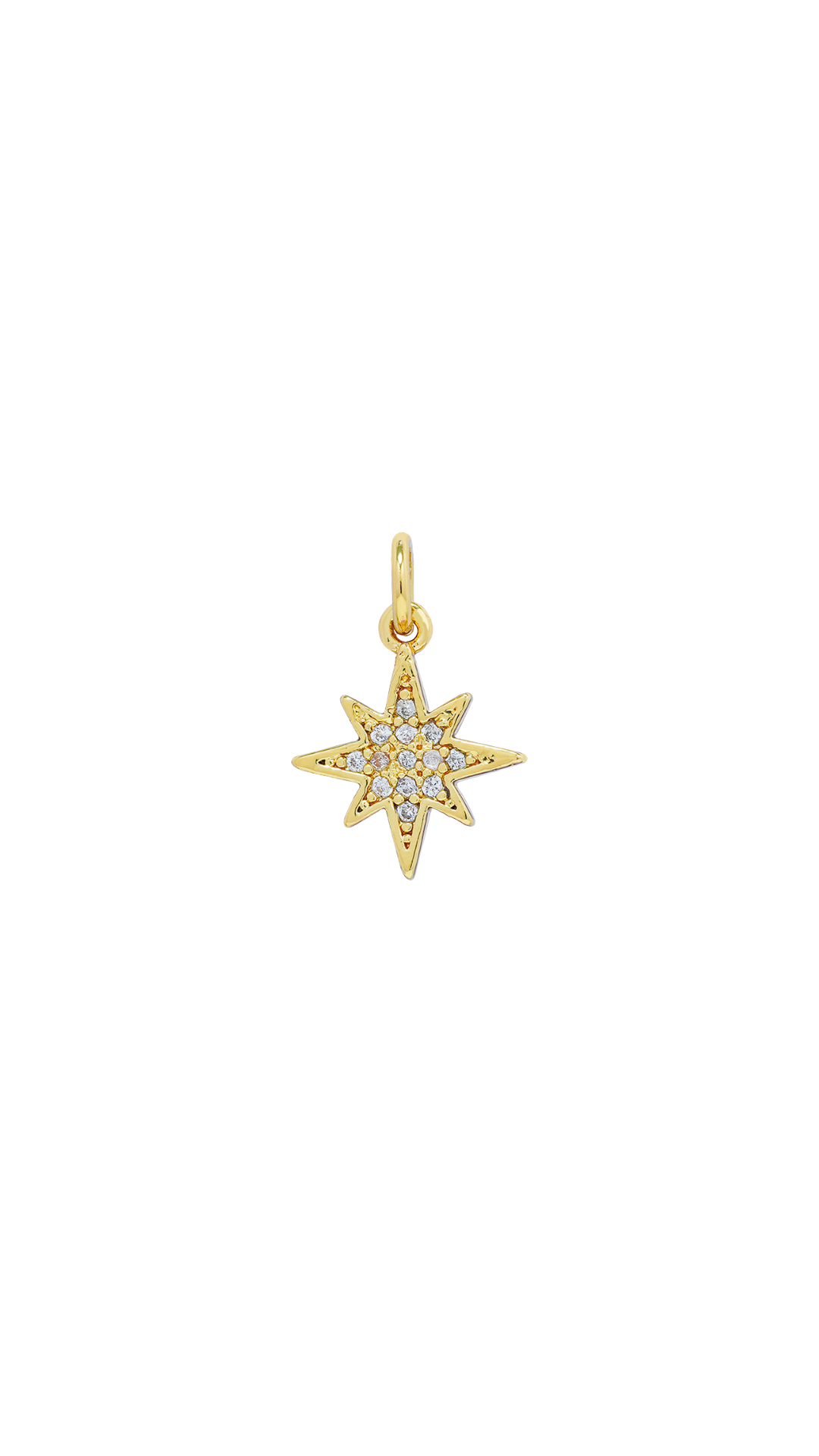 Golden North Star Charm