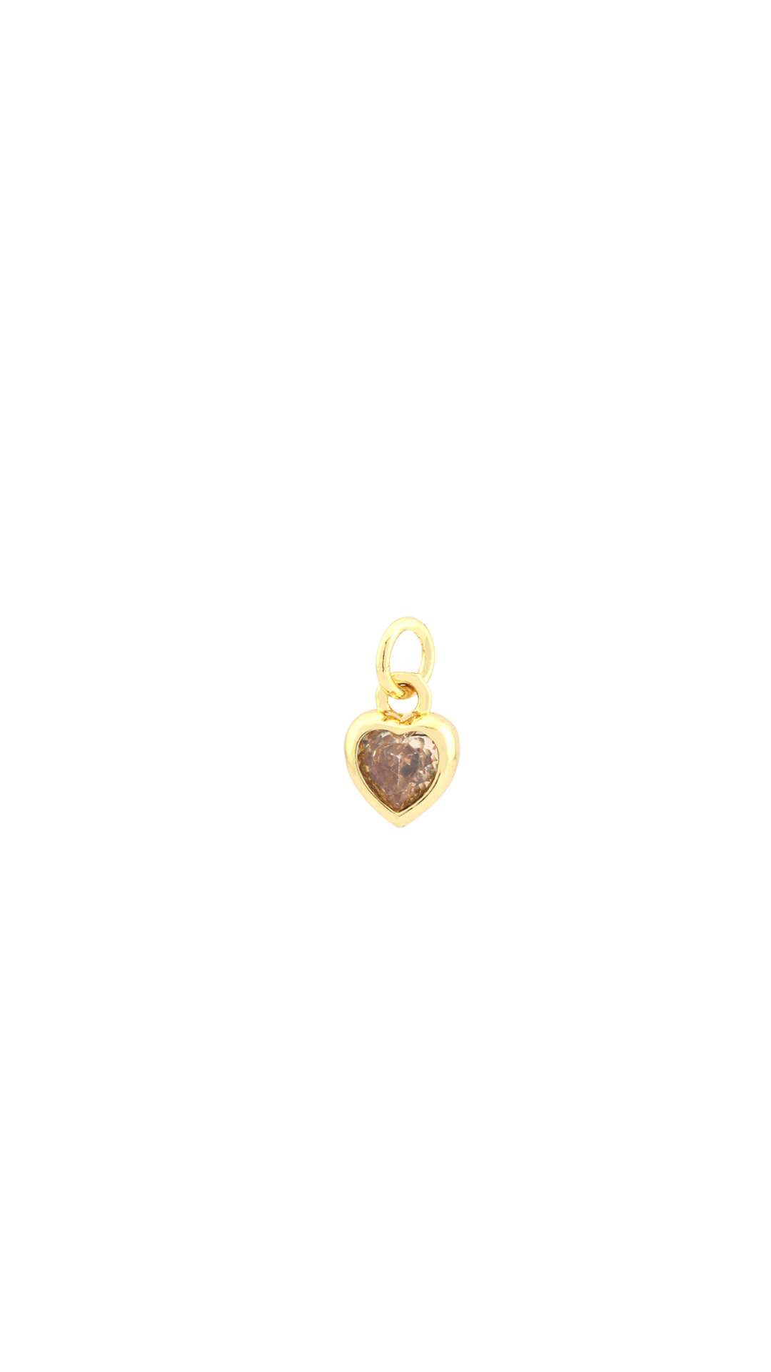 Champagne Heart Charm