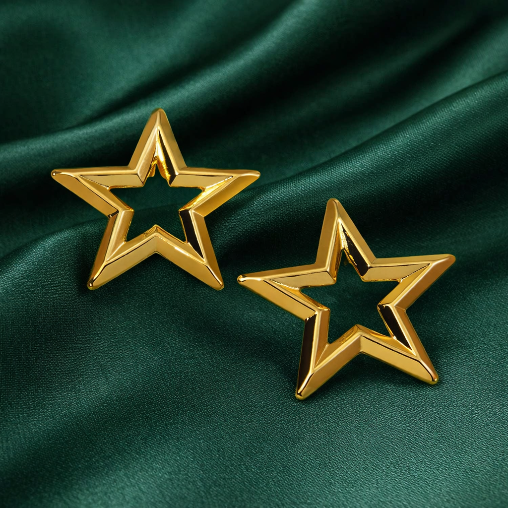 Gold Star Earrings