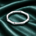 Silver Bamboo Link Ring