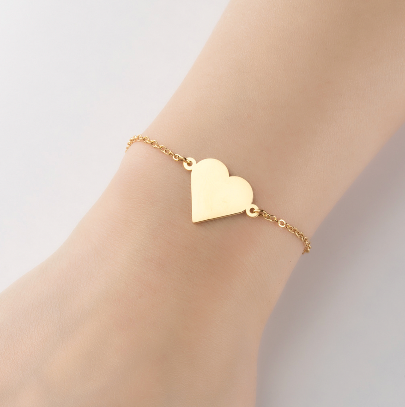 Big Heart Bracelet Engraved