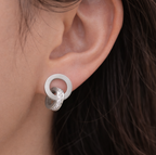 Crystal Double Circle Earrings