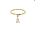 Teardrop Solitaire Ring