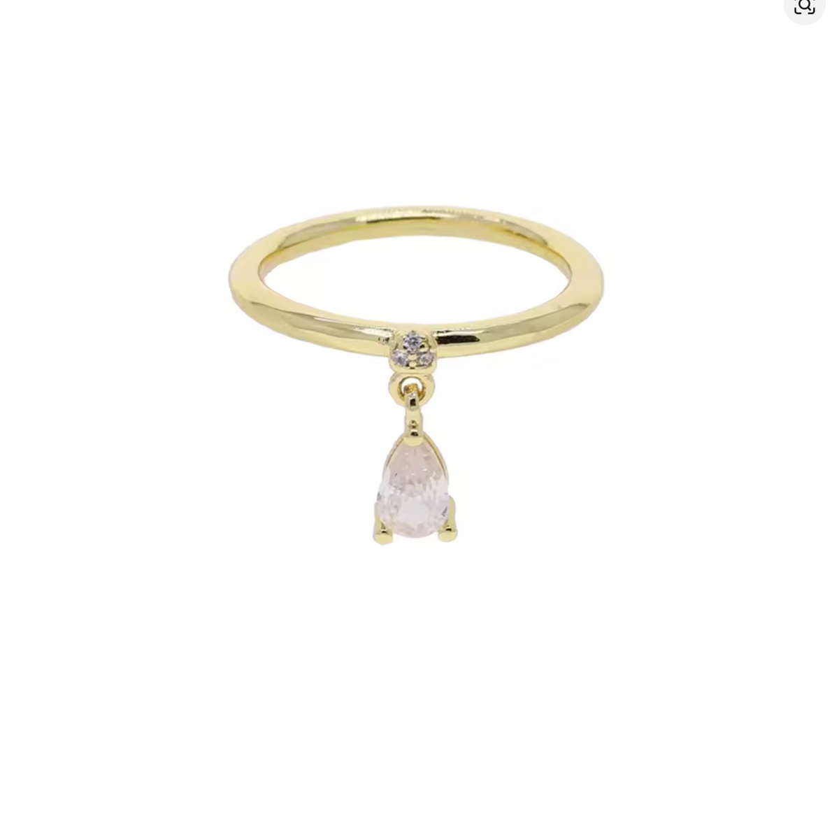 Teardrop Solitaire Ring