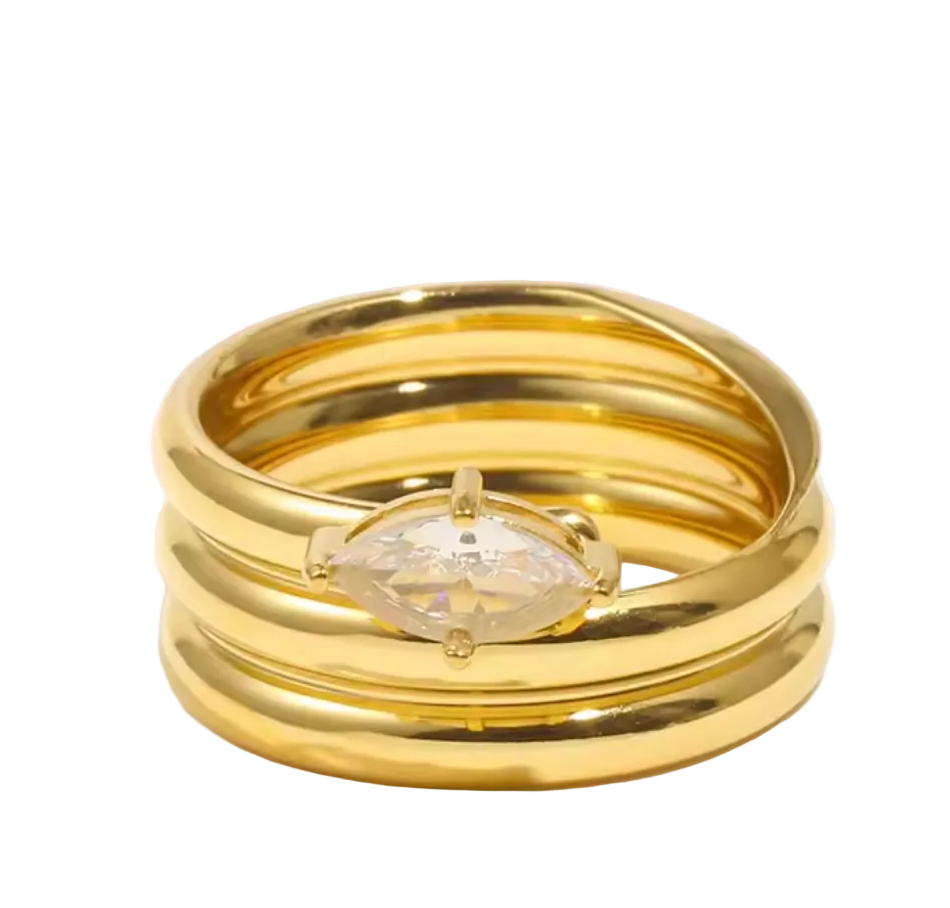 Ribbed Aura Ring