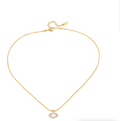Oval Bezel Drop Chain