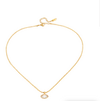 Oval Bezel Drop Chain