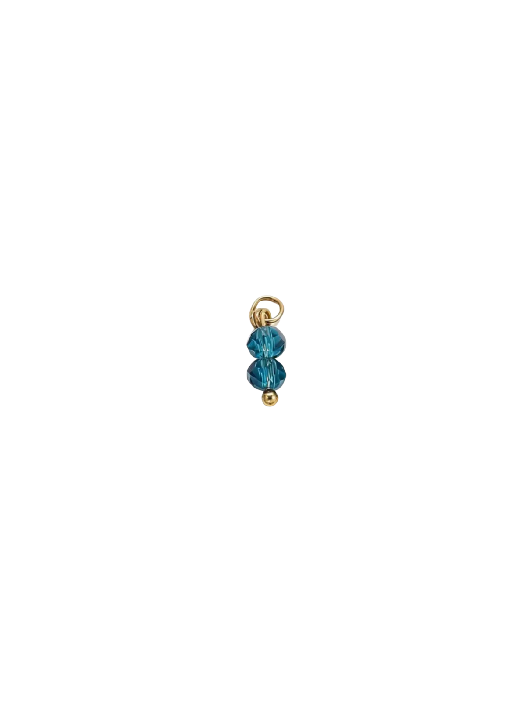 Blue Crystal Bead Charm