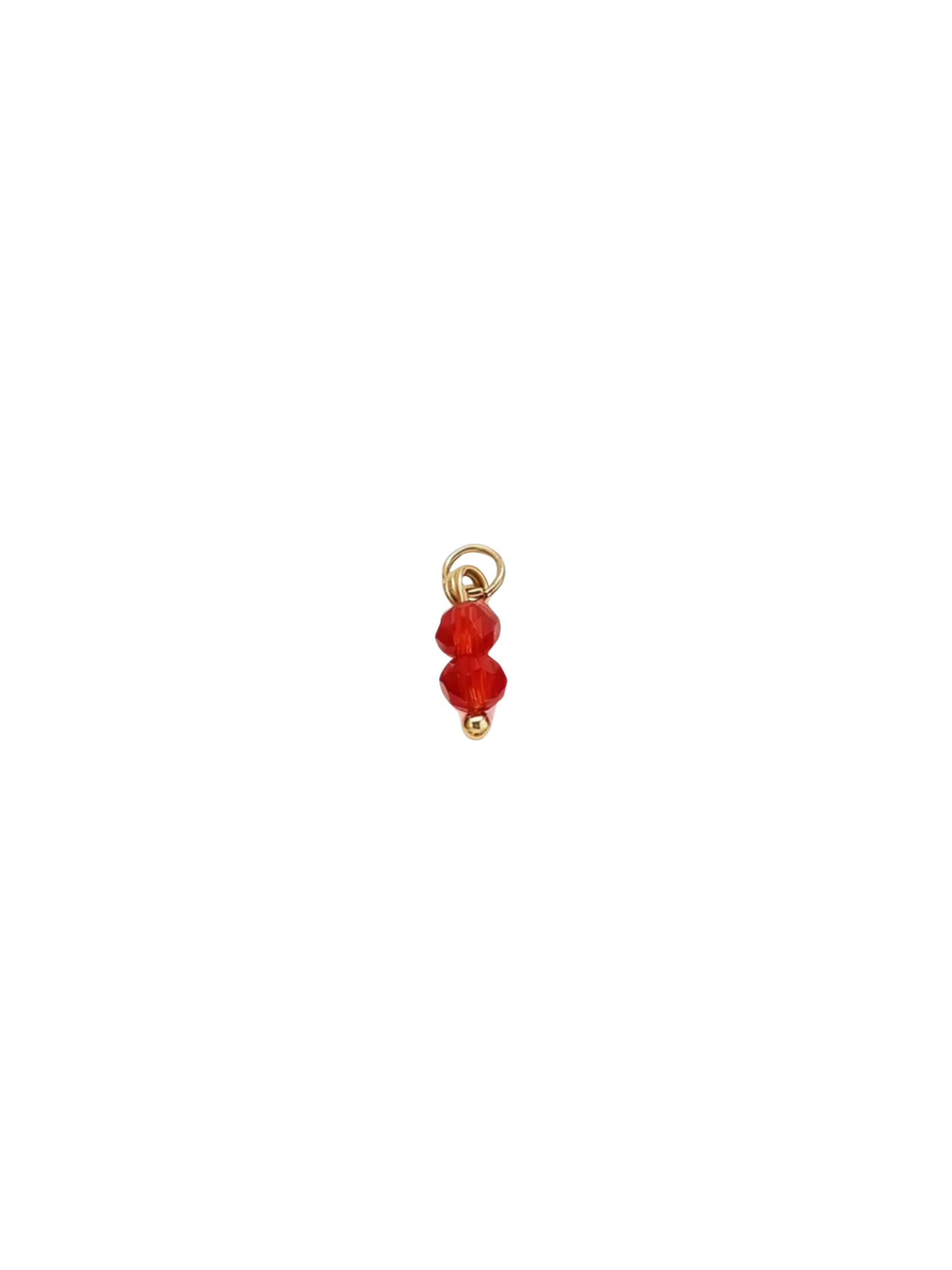 Red Crystal Bead Charm