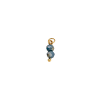 Blue Green Crystal Bead Charm