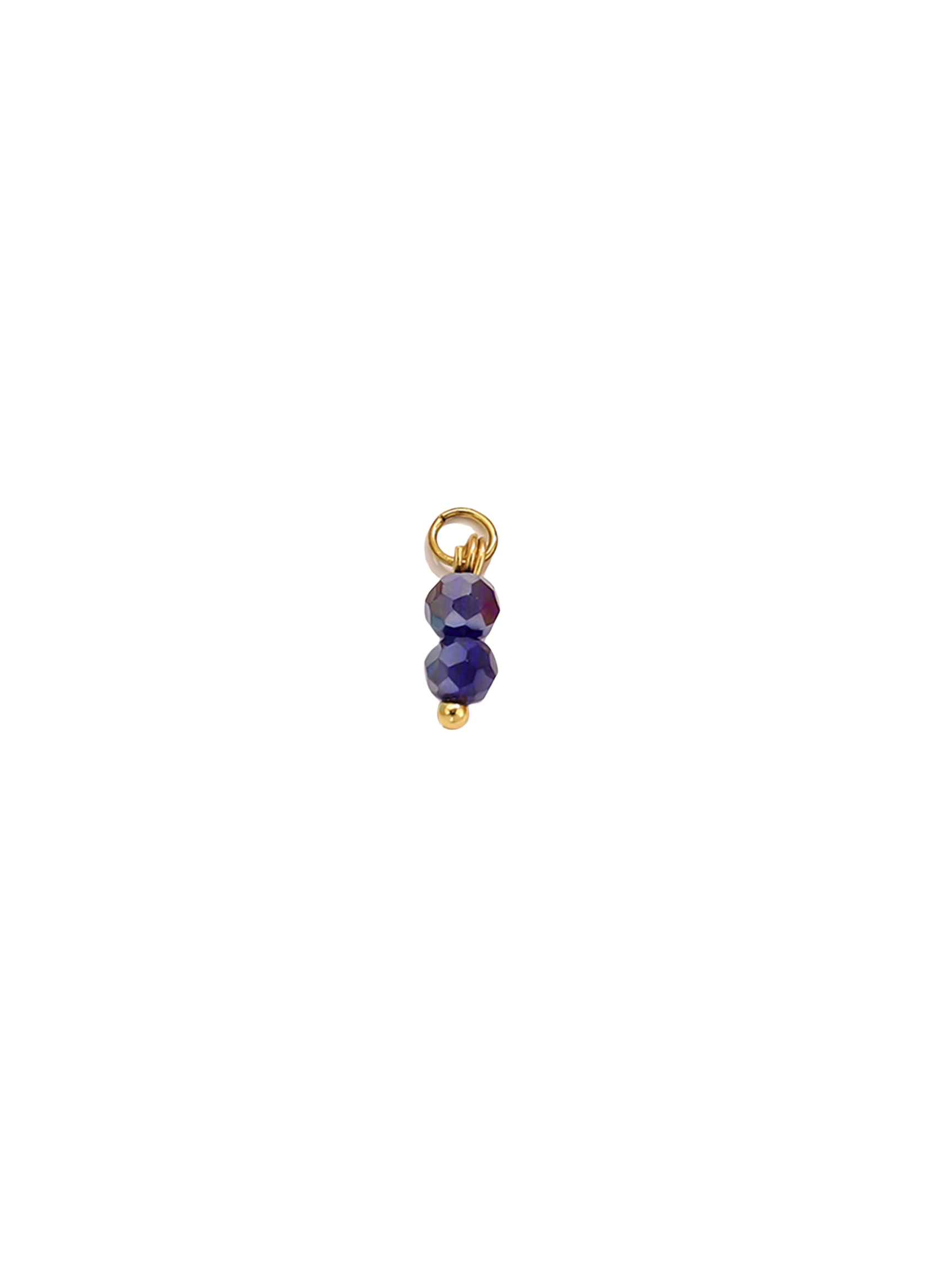 Purple Crystal Bead Charm