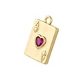 Playing Card Gold Filled Charm